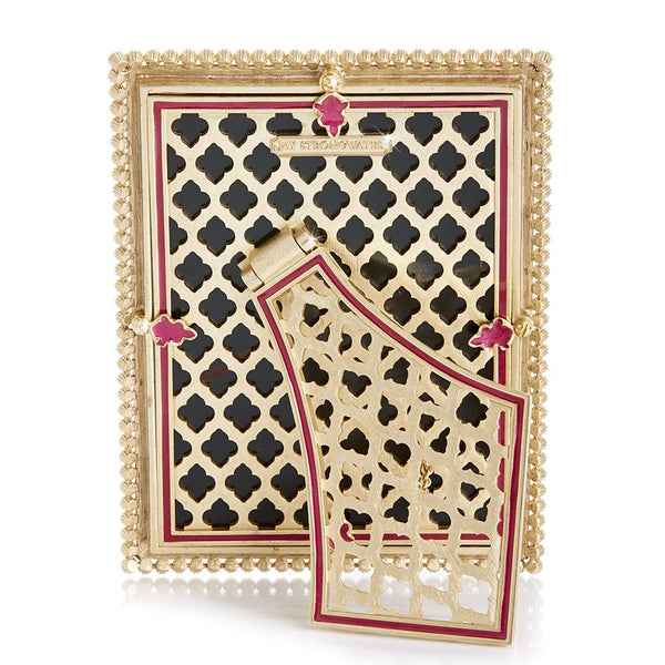 Load image into Gallery viewer, Jay Strongwater Lucas Stone Edge 5" x 7" Frame - Black Jewel