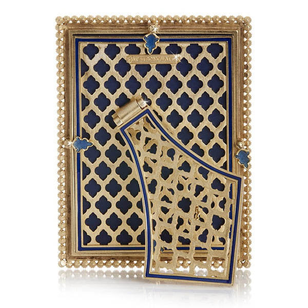 Load image into Gallery viewer, Jay Strongwater Lucas Stone Edge 5" x 7" Frame - Blue Lapis