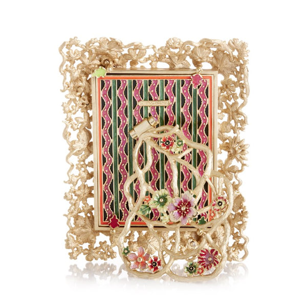 Load image into Gallery viewer, Jay Strongwater Ophelia Cluster Floral 5" x 7" Frame - Jewel