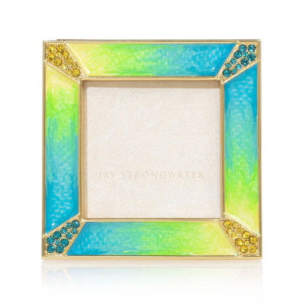 Load image into Gallery viewer, Jay Strongwater Leland - Pave Corner 2" Frame - Electric Green