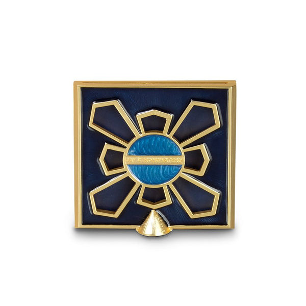 Load image into Gallery viewer, Jay Strongwater Leland Pave Corner 2" Square Frame - Delft Garden Blue