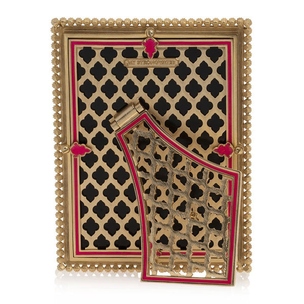 Load image into Gallery viewer, Jay Strongwater Lucas - Stone Edge 5" x 7" Frame - Electric Pink