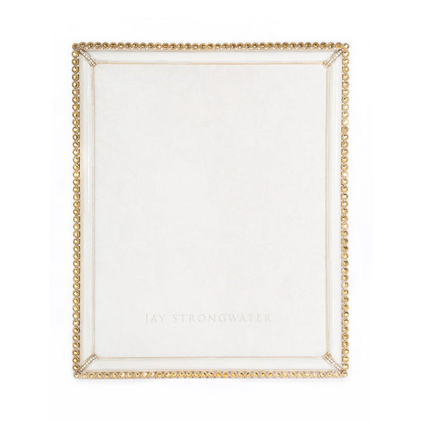 Load image into Gallery viewer, Jay Strongwater Laetitia Stone Edge 8" x 10" Frame - Ivory