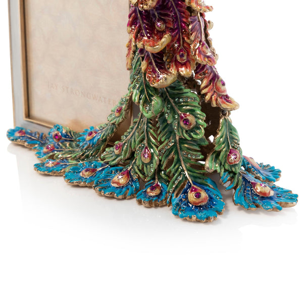 Load image into Gallery viewer, Jay Strongwater Eve Rainbow Peacock 4" x 6" Frame