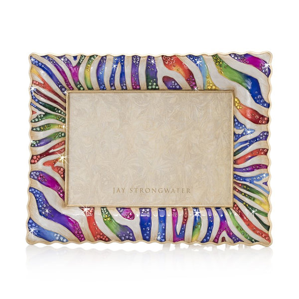 Load image into Gallery viewer, Jay Strongwater Wyatt Zebra 5" x 7" Frame