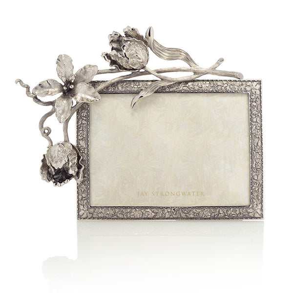 Load image into Gallery viewer, Jay Strongwater Irene Tulip 5" x 7" Frame - Silver