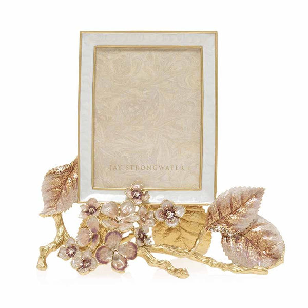 Load image into Gallery viewer, Jay Strongwater Colbie Hydrangea 3" x 4" Frame - Pink