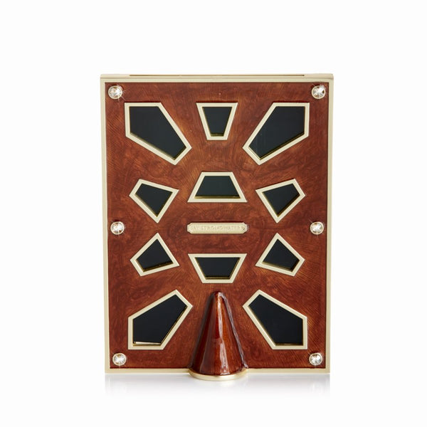 Load image into Gallery viewer, Jay Strongwater Leonard Pave Corner 4" x 6" Frame - Leopard Spotted