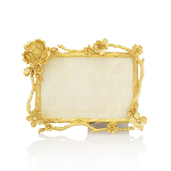 Load image into Gallery viewer, Jay Strongwater Breanna Floral Branch 4" x 6" Frame