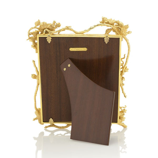 Load image into Gallery viewer, Jay Strongwater Dacia Floral Branch 8" x 10" Frame - Gold