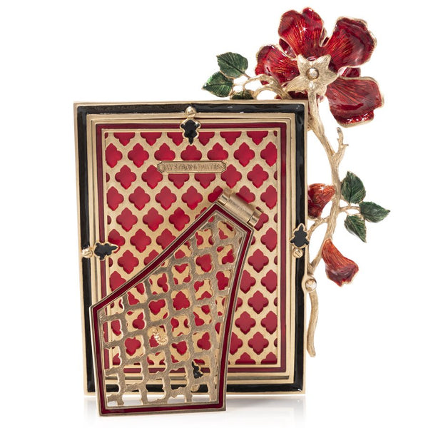 Load image into Gallery viewer, Jay Strongwater 5 x 7 Night Bloom Rose Frame
