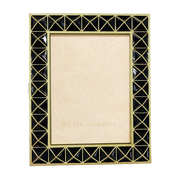 Load image into Gallery viewer, Jay Strongwater Abaculus Pyramid 3" x 4" Frame - Black Onyx