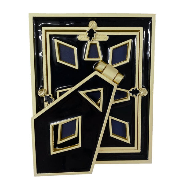 Load image into Gallery viewer, Jay Strongwater Abaculus Pyramid 3" x 4" Frame - Black Onyx