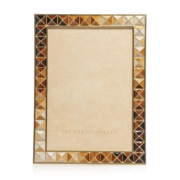 Load image into Gallery viewer, Jay Strongwater Mosaic - Pyramid 5" x 7" Frame - Golden Topaz