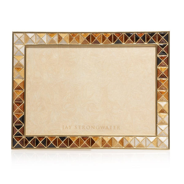 Load image into Gallery viewer, Jay Strongwater Mosaic - Pyramid 5" x 7" Frame - Golden Topaz