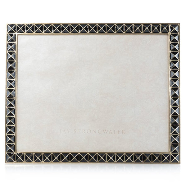 Load image into Gallery viewer, Jay Strongwater Vertex Pyramid 8" x 10" Frame - Black Onyx