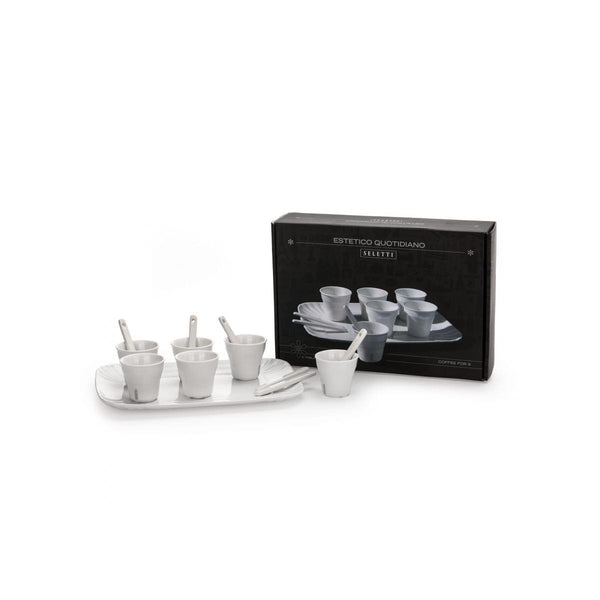 Load image into Gallery viewer, Seletti Estetico Quotidiano Coffee set of 6 Cups + 1 Tray