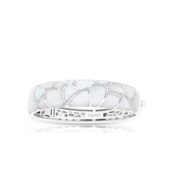 Load image into Gallery viewer, Belle Etoile Sirena Bangle - White Mother-of-Pearl