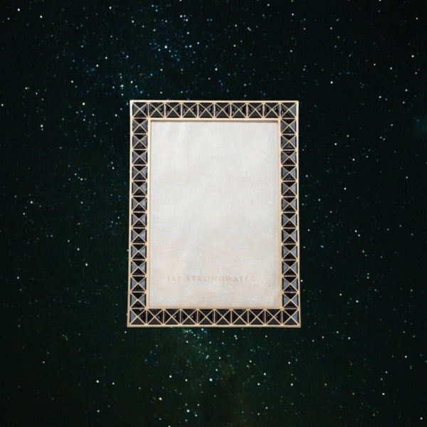 Load image into Gallery viewer, Jay Strongwater Abaculus Pyramid 3" x 4" Frame - Black Onyx