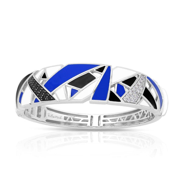 Load image into Gallery viewer, Belle Etoile Spectrum Bangle - Blue White & Black