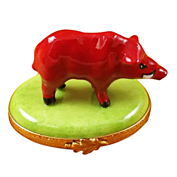Load image into Gallery viewer, Red Boar Limoges Box