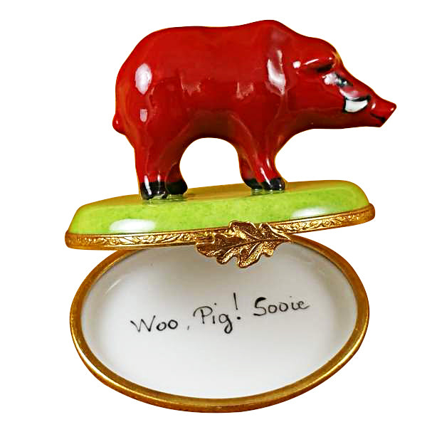 Load image into Gallery viewer, Red Boar Limoges Box
