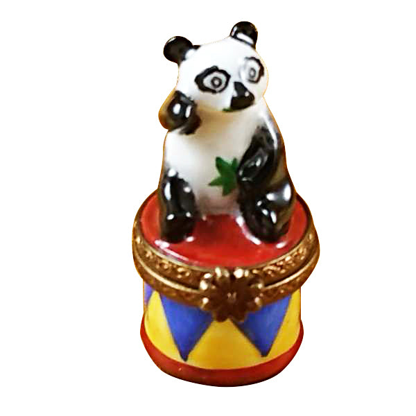 Load image into Gallery viewer, Small Panda on Round Base Limoges Box