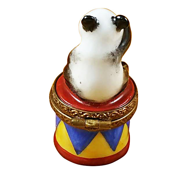 Load image into Gallery viewer, Small Panda on Round Base Limoges Box