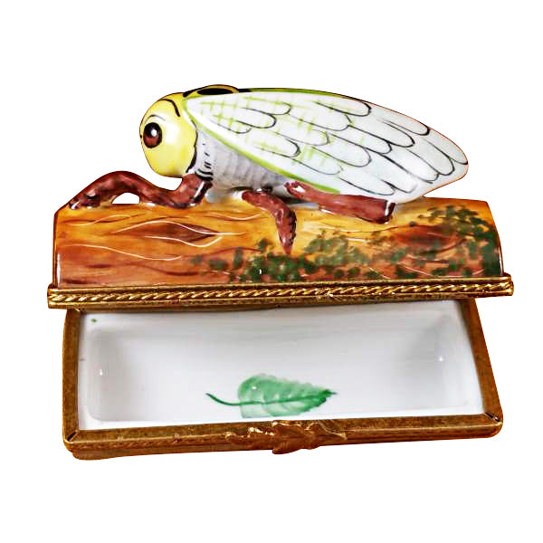 Load image into Gallery viewer, Locust on Log Limoges Box