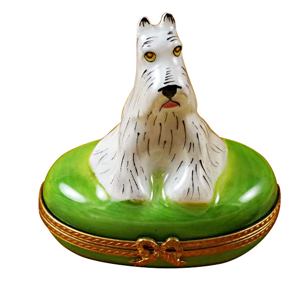 Load image into Gallery viewer, White Schnauzer Limoges Box