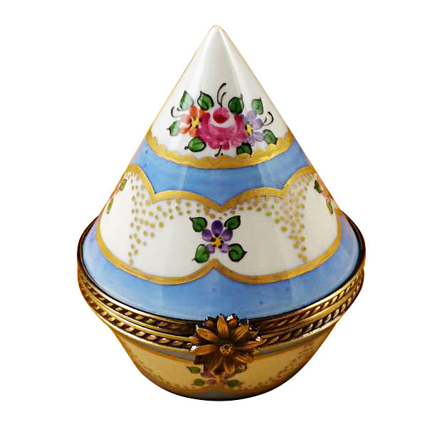Load image into Gallery viewer, Burgundy Egg with Flowers Limoges Box