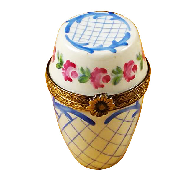 Load image into Gallery viewer, Tall Blue/White Limoges Box