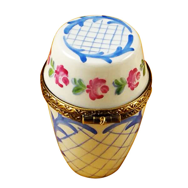 Load image into Gallery viewer, Tall Blue/White Limoges Box