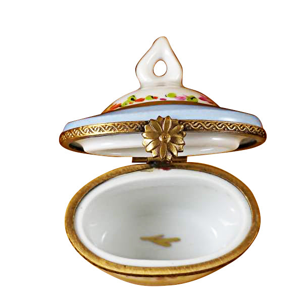 Load image into Gallery viewer, Blue Crown Top Limoges Box