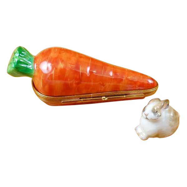 Load image into Gallery viewer, Rochard "Carrot with Rabbit" Limoges Box