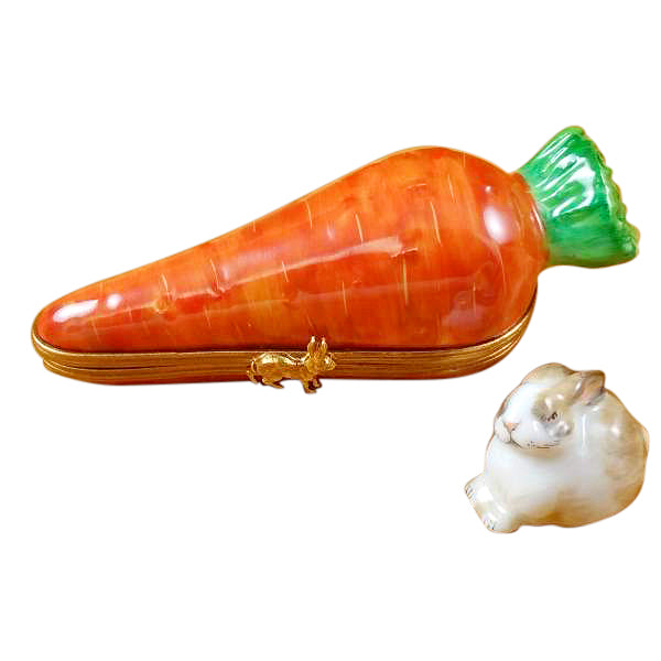 Load image into Gallery viewer, Rochard "Carrot with Rabbit" Limoges Box