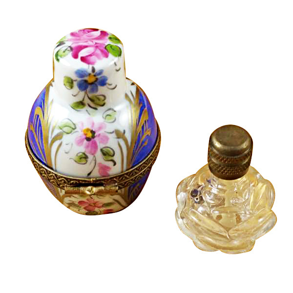 Load image into Gallery viewer, Blue Urn with One Bottle Limoges Box