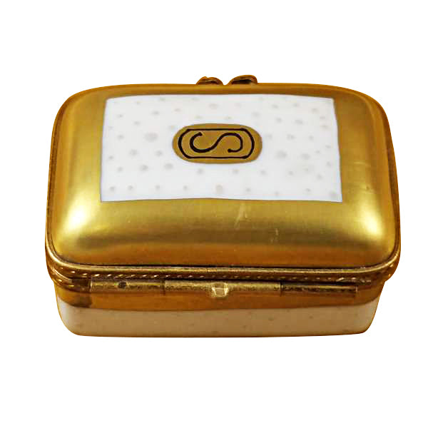 Load image into Gallery viewer, Gold box with Shoes Limoges Box