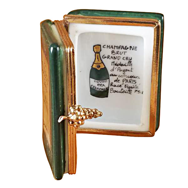 Load image into Gallery viewer, Wine Book Green Limoges Box
