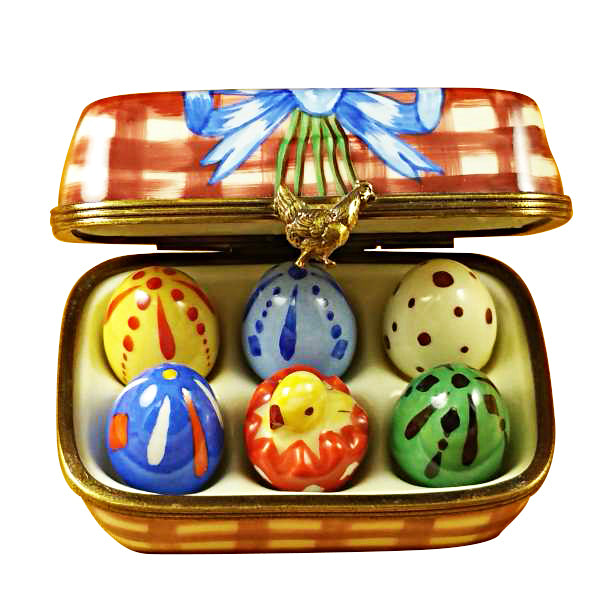 Load image into Gallery viewer, Easter Eggs with Chick Limoges Box