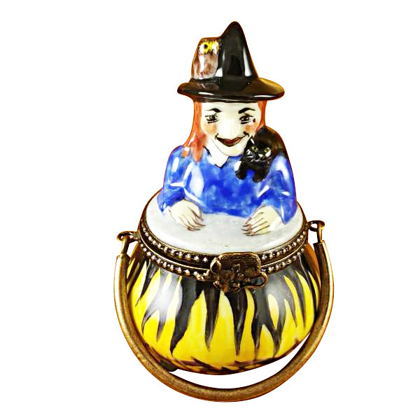 Load image into Gallery viewer, Witch in a Pot Limoges Box