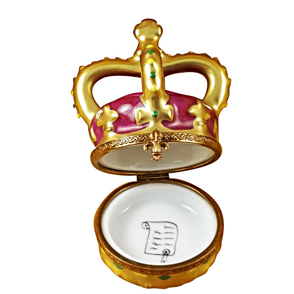 Load image into Gallery viewer, Tall Crown Limoges Box