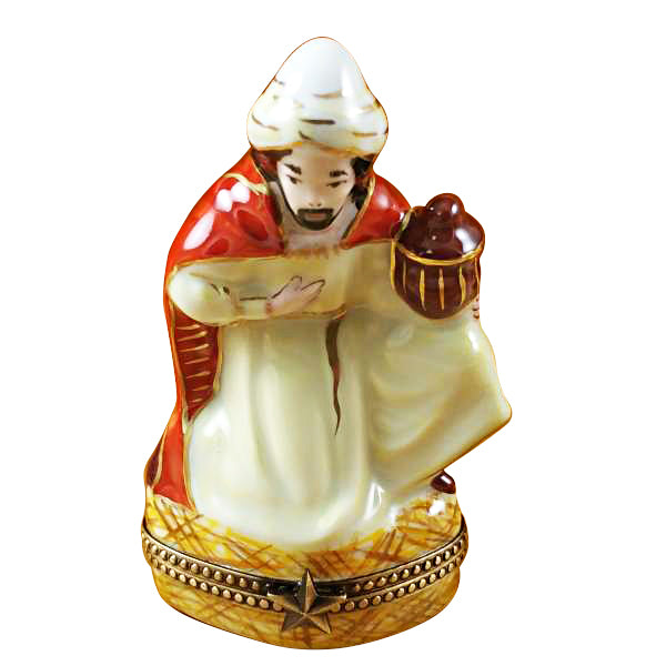 Load image into Gallery viewer, Yellow King (Wiseman) Limoges Box