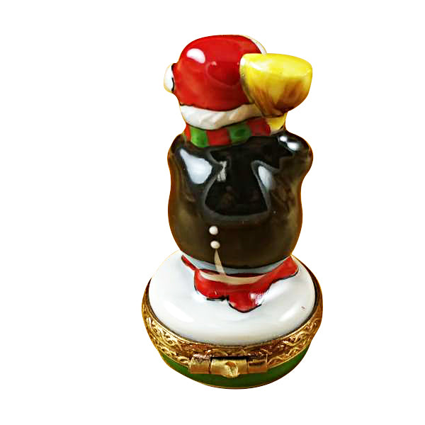 Load image into Gallery viewer, Small Laughing Snowman Limoges Box