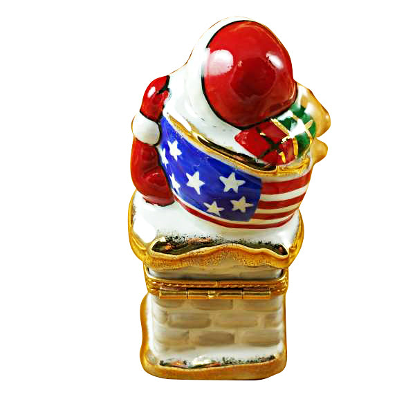 Load image into Gallery viewer, Santa on Chimney Limoges Box