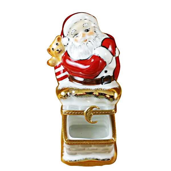 Load image into Gallery viewer, Santa on Chimney Limoges Box