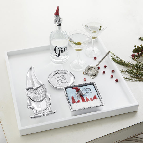 Load image into Gallery viewer, Mariposa Gnome With Red Hat Beaded Napkin Box