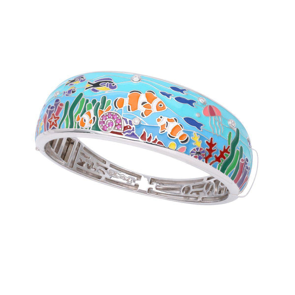 Load image into Gallery viewer, Belle Etoile Clownfish Bangle - Aqua