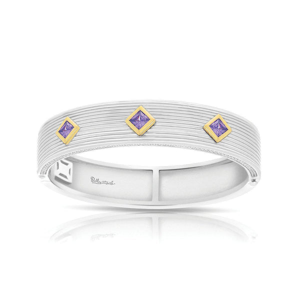 Load image into Gallery viewer, Belle Etoile Valore Bangle - Silver & Amethyst