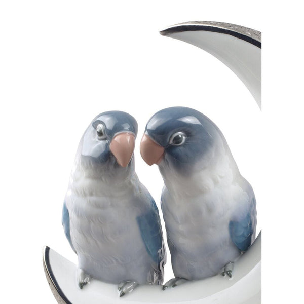 Load image into Gallery viewer, Lladro Fly Me to The Moon Birds Figurine - Silver Lustre